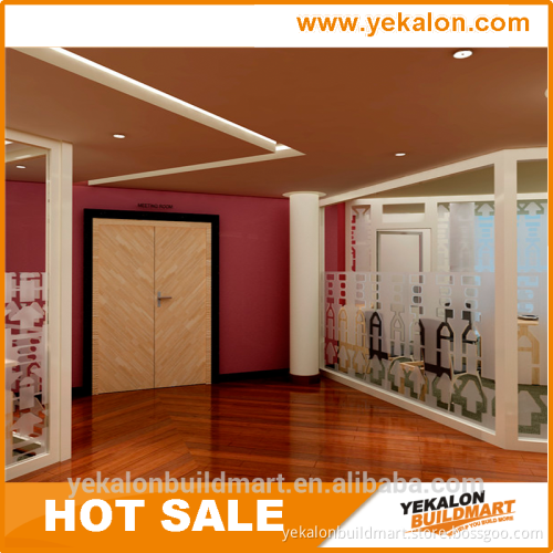 Yekalon curtain wall system 2015 hot sale bathroom living room desk office partition glass wall